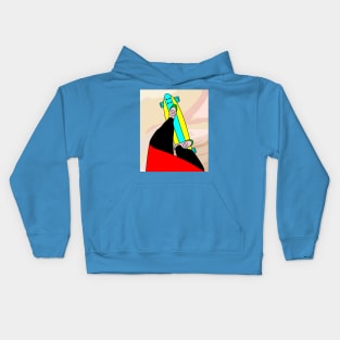 Retro Skateboarder Kids Hoodie